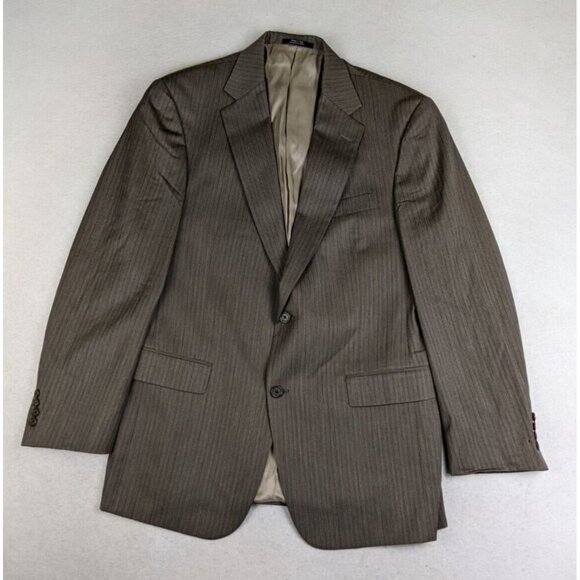 Hart Schaffner Marx Men's Blazer Size 40R Brown Striped 2-Button Sport Coat - Picture 1 of 13